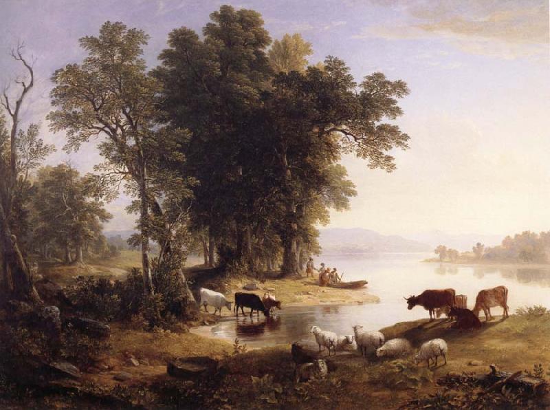 Asher Brown Durand Hudson River Looking Toward the Catskill
